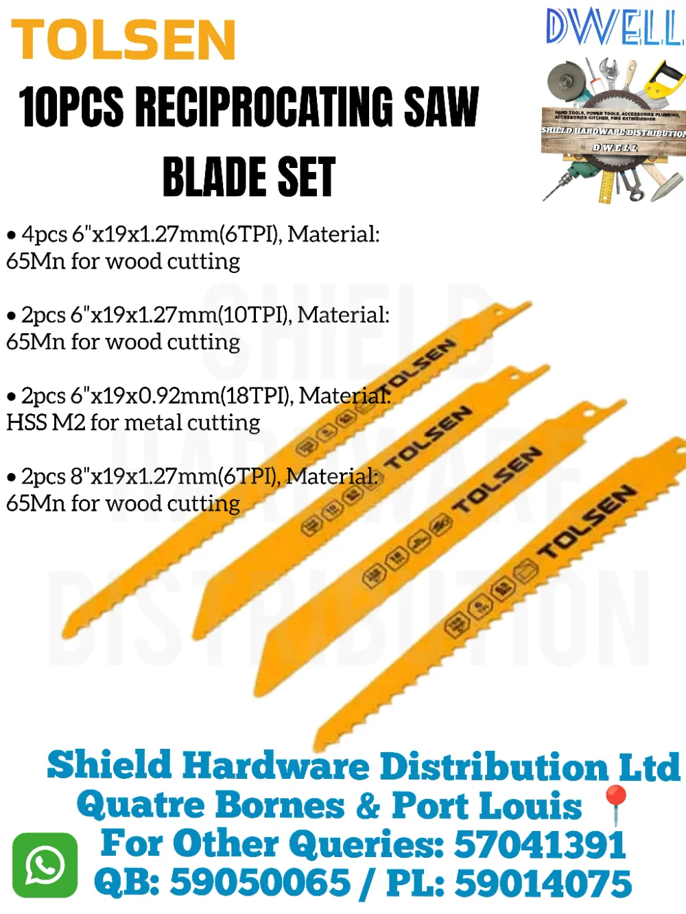 10 Pcs Reciprocating Saw Blade Set