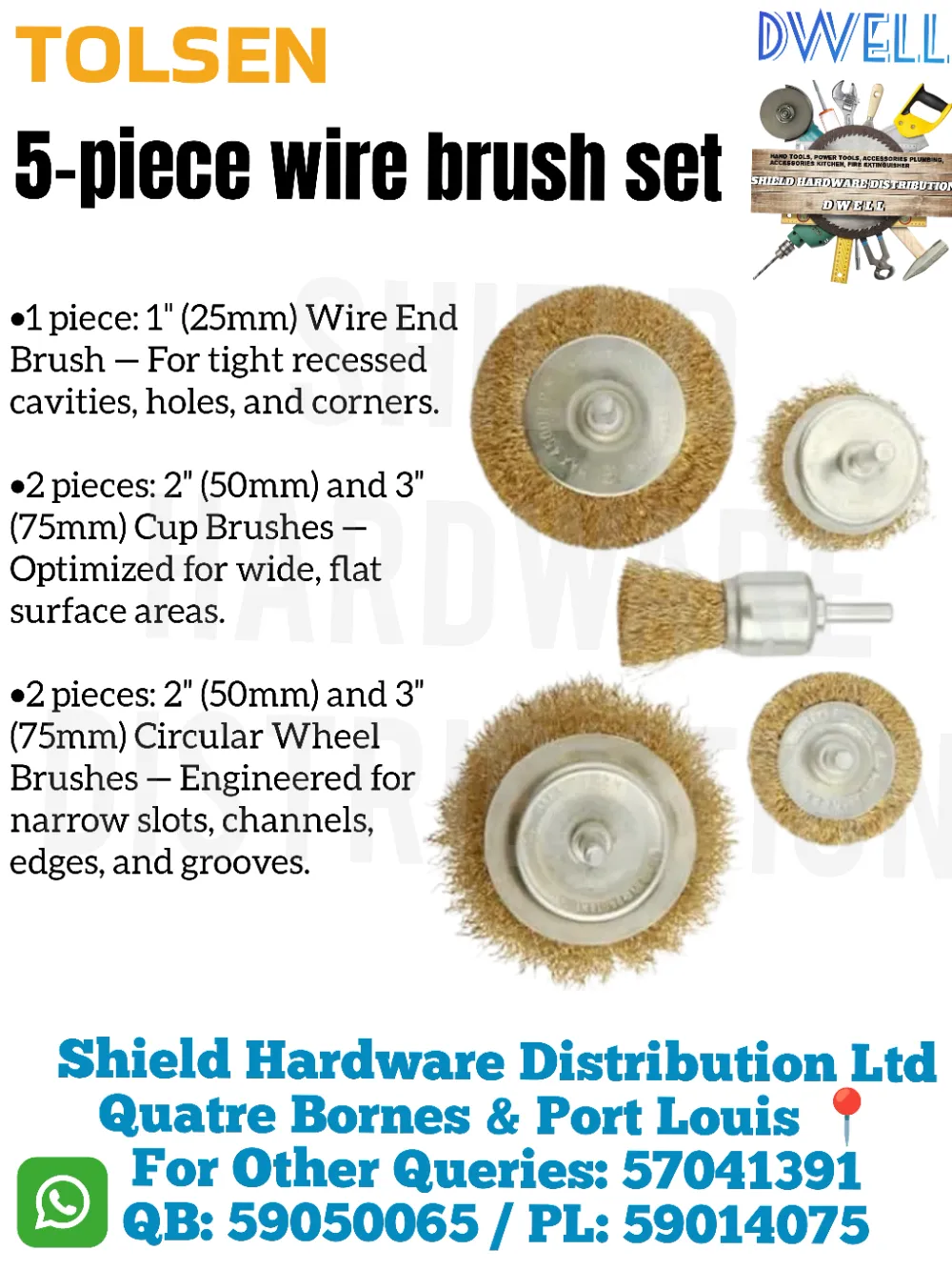 5 PCS Wire brush Set