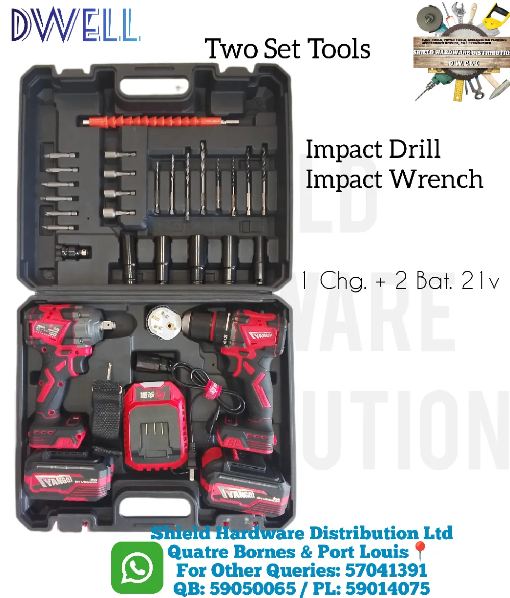 Impact Drill Impact Wrench Two Set Tools